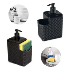 Kit Pia Lixeira Rattan Porta Detergente Esponja Rodo Pia Foto mini 3