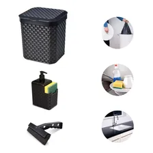 Kit Pia Organizador Lixeira Rodinho Porta Detergente Bucha Foto mini 4