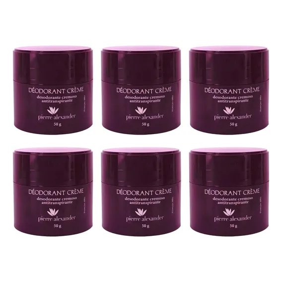 Kit Pierre Alexander Desodorante Creme 50g C/6 Unidades Fragrância Tradicional Foto 1