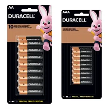 Kit Pilha Duracell Alcalina Cartela Aa 16 + Aaa 16 Alcalina Foto mini 1