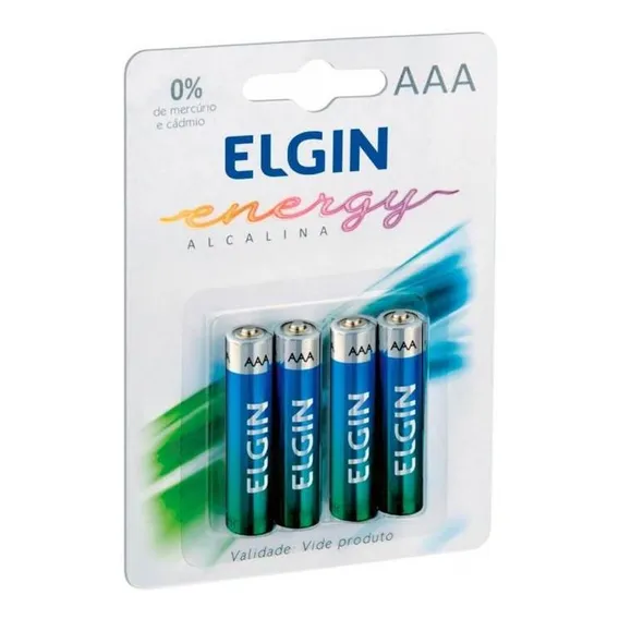 Kit Pilhas Alcalinas Elgin Aaa Foto 1