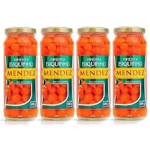 Kit Pimenta Biquinho Em Conserva Mendez 300g 04 Vidros Foto 1