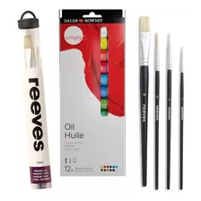 Kit Pincéis Pintura Tinta Oleo Bisnagas Grandes Telas Foto  mini 1
