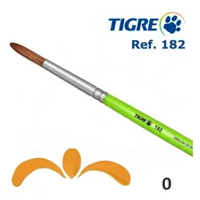 Kit Pincel 4x Tigre Ref 182 - 0 2 4 6 Redondo Aquarela Cor Das Cerdas Vermelho Escuro Foto mini 2