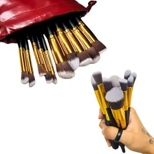 Kit Pincel De Maquiagem 10 Peças Pincel Profissional Cor Branco Foto mini 4