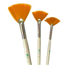 Kit Pincel De Seda Estetica P/ Acido N 2, 4 ,6 Estek Cor Branco Foto mini 1