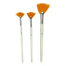 Kit Pincel De Seda Estetica P/ Acido N 2, 4 ,6 Estek Cor Branco Foto mini 2