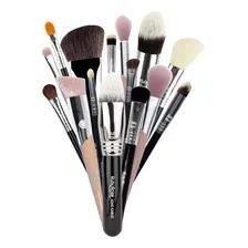 Kit Pincel Linha Max Maquiagem 15 Pincéis Ruby Rose Completo Cor Preto Foto mini 1