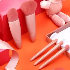Kit Pincel Maquiagem Bolsa Estojo E Espelho Atacado Cor Nude Foto mini 3