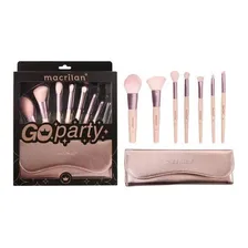 Kit Pincel Maquiagem Profissional Macrilan Go Party Estojo Foto mini 1