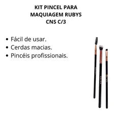 Kit Pincel Para Maquiagem Rubys Cns C/3 Foto mini  2