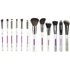 Kit Pincel Profissional Macrilan Linha W 14 Pincéis Kabuki Cor Branco Foto mini 1