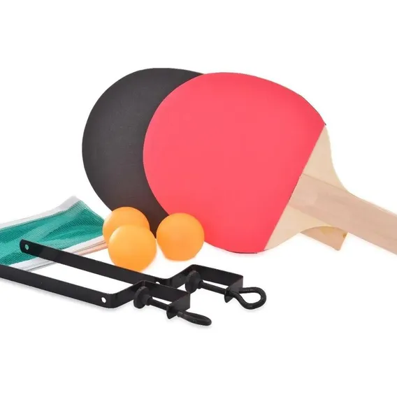 Kit Ping Pong 2 Raquetes 3 Bolas Tênis Rede Suporte Completo Foto 1