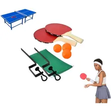 Kit Ping Pong 2 Raquetes 3 Bolas Tênis Rede Suporte Completo Foto mini  2