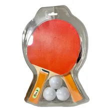Kit Ping Pong C/ 2 Raquetes + 3 Bolinhas TĂȘnis De Mesa Foto mini 2
