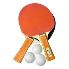 Kit Ping Pong C/ 2 Raquetes + 3 Bolinhas TĂȘnis De Mesa Foto mini 3