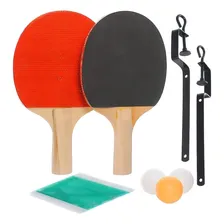 Kit Ping Pong / TĂȘnis Mesa 2 Raquetes + 3 Bolinhas + Rede Foto mini 1