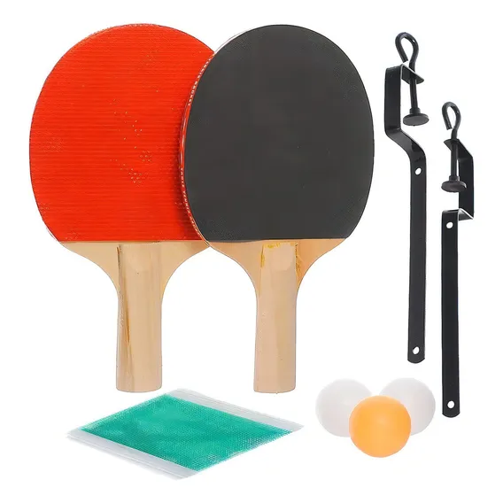 Kit Ping Pong / TĂȘnis Mesa 2 Raquetes + 3 Bolinhas + Rede Foto 1