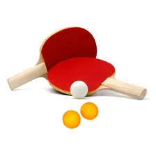 Kit Ping Pong TĂȘnis Mesa Com 2 Raquetes E 3 Bolinhas Foto mini 2