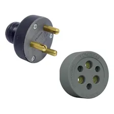 Kit Pino Plug + Tomada Nylon C/ Fibra 3x 32a Lumibras Foto mini 1