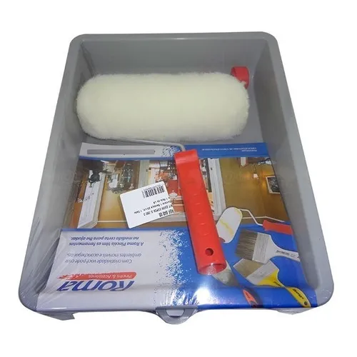 Kit Pintura 03 Peças Bandeja Rolo Lã Alto 23cm E Cabo Roma Foto 1
