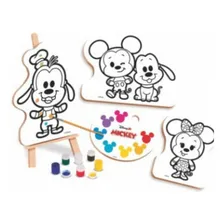Kit Pintura Infantil Do Mickey Cavalete, Telas E Tintas Colorido Foto mini 3