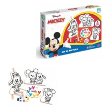 Kit Pintura Infantil Do Mickey Cavalete, Telas E Tintas Colorido Foto mini 1