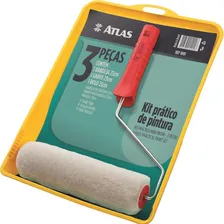 Kit Pintura Parede 3 Peças Bandeja Rolo Garfo 23cm Atlas Foto mini 1