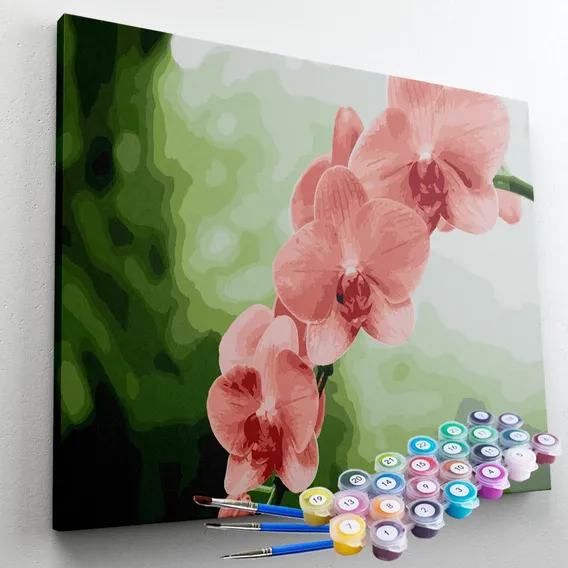 Kit Pintura TerapĂȘutica Flores OrquĂdeas - Pintura Numerada Foto 1