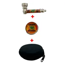 Kit Pipe De Metal + Tela + Case + Dichavador Metal 2 Partes Foto mini 4