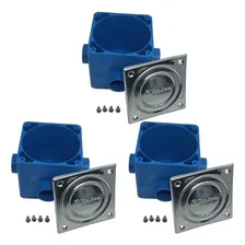 Kit Piscina 3 Caixas De Passagem Pooltec Com Tampa Em Inox Foto mini 1