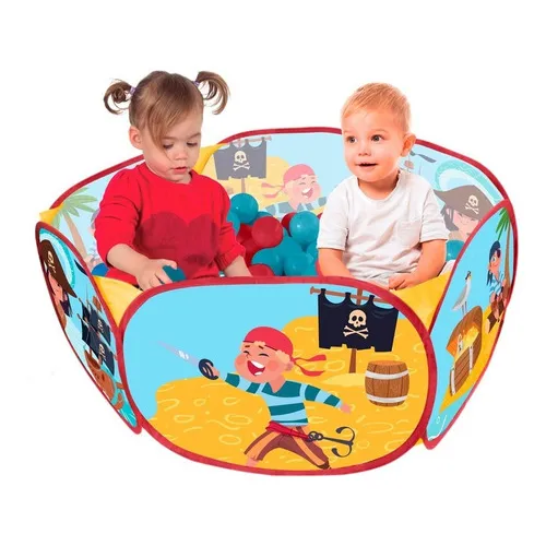 Kit Piscina De Bolinhas Piratas Com 50 Bolinhas 38x81x88cm Foto 1