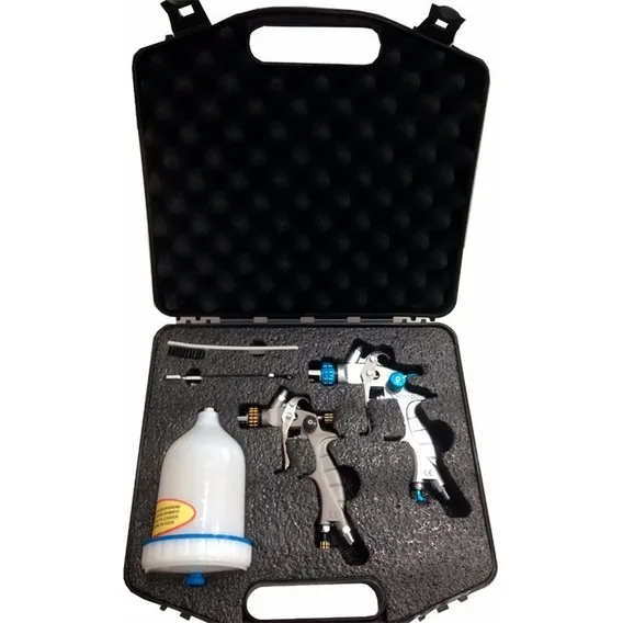 Kit Pistolas De Pintura Wimpel Mp260 E Mp262 Com Maleta Cor Cinza Foto 1