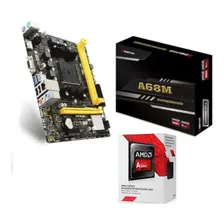 Kit Placa Mae Mb Biostar Fm2/+ A68mhe A4 6300 + 4gb Memoria Foto  mini 1
