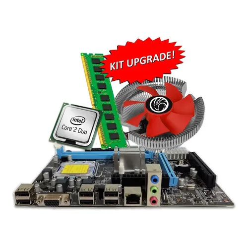 Kit Placa Mãe 775 + Mem 4 Gb Ddr3 + Proc Core 2 Duo + Cooler Cor Preto Foto 1