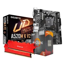 Kit Placa Mãe A520m K Ryzen 5 5600g Ram 2x8gb 3200mhz Foto mini 1