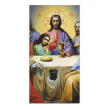 Kit Placa Quadro Decorativo 3pç 3d Borda Infinita Santa Ceia Foto mini  3