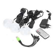 Kit Placa Solar 3 Lâmpada Rádio Fm Central Com Bateria Foto mini 4