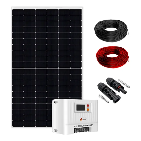 Kit Placa Solar Painel Solar 450w Controlador 30a Mppt Cabos Foto 1