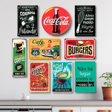Kit Placas Decorativas Cozinha Frases Vintage Mdf -9 Placas Foto mini 1