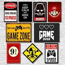 Kit Placas Decorativas Geek Nerd Frases Mdf - 9 Placas Foto  mini 1