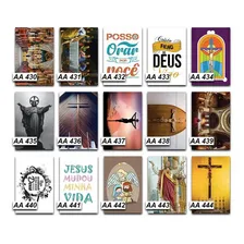 Kit Placas Quadros Decorativas 20 X 30 Religião 5 Unidades Foto mini 2