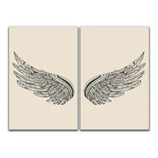 Kit Placas Quadros Decorativos 2 Pçs 40x60 Asas Foto mini 1
