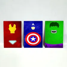 Kit Placas Quadros Decorativos 3 Peças Mdf - Super Heróis Foto mini  3