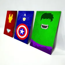 Kit Placas Quadros Decorativos 3 Peças Mdf - Super Heróis Foto mini 4