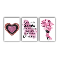 Kit Placas Quadros Decorativos 3pçs 20x30 Sonho E Oração Foto mini 1