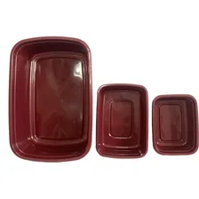 Kit Plástico Vasilha Retangular Cozinha Jogo Conjunto Açai Foto mini 2