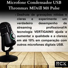 Kit Podcast Microfone Thronmax Usb Braço Articulado S4 Fone Foto mini 2