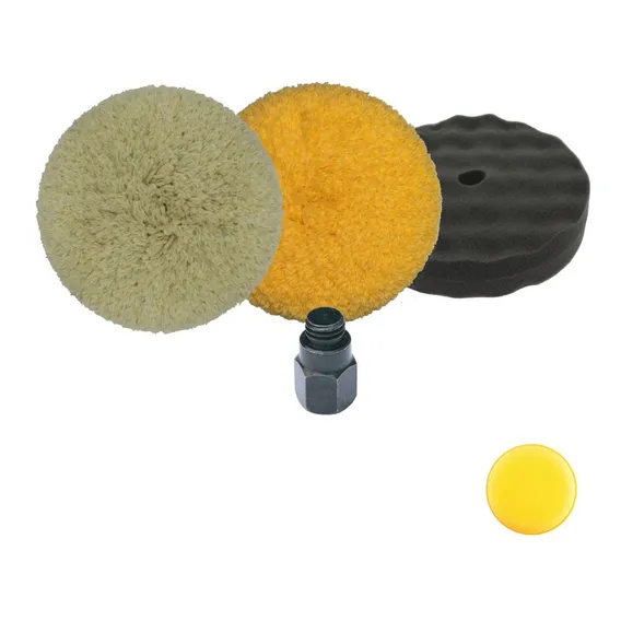 Kit Polimento - 3 Boinas Dupla Face 7 Polegadas + Adaptador Foto 1