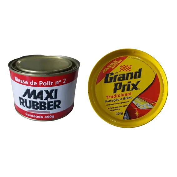 Kit Polimento Automotivo Massa Polir + Cera Polidora Carro Foto 1
